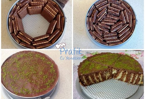 İki Renkli Bisküvi Pastası
