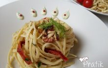 Pesto Soslu Yassı Spagetti