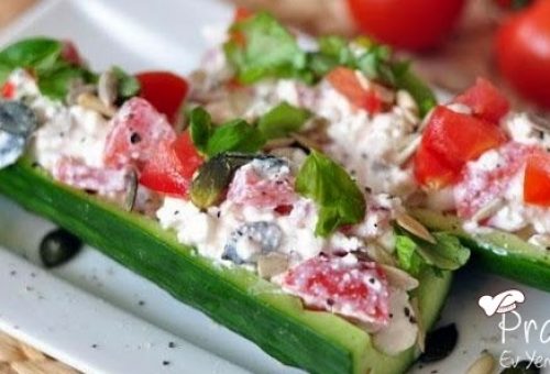 Peynirli Salatalık Sandalı