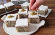 Sütlü Mavi Haşhaşlı Revani Tatlısı