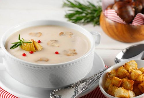 Tavuklu Mantar Çorbası